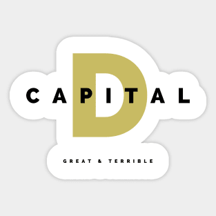 CAPITAL D (Light) Sticker